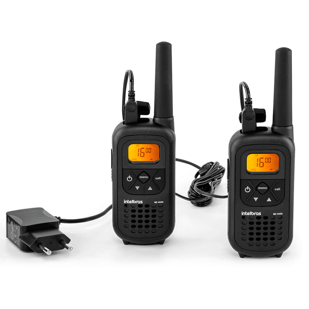 Rádio Comunicador Walk Talk Com 26 Canais Intelbras RC 4002 - Preto