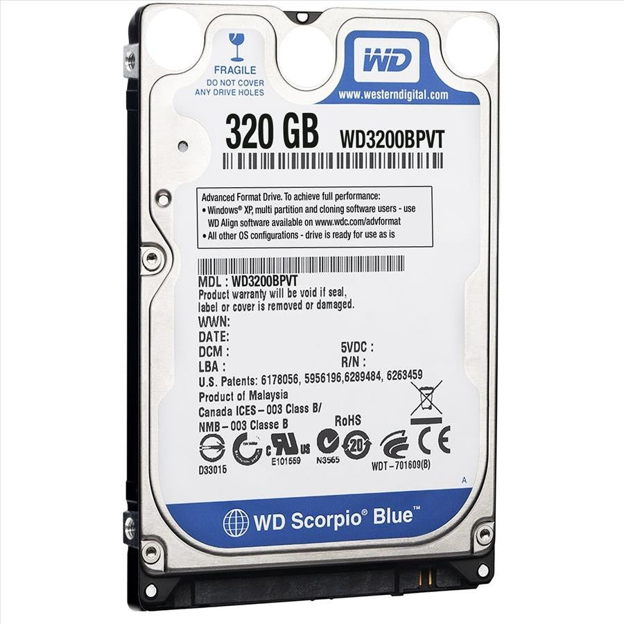 Hd Int. Notebook 320 Gb Wester Digital 7200 WD3200BPVT