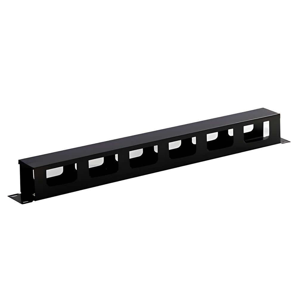 Guia Organizador De Cabos Horizontal Fechado 1u 50mm Para Racks 19