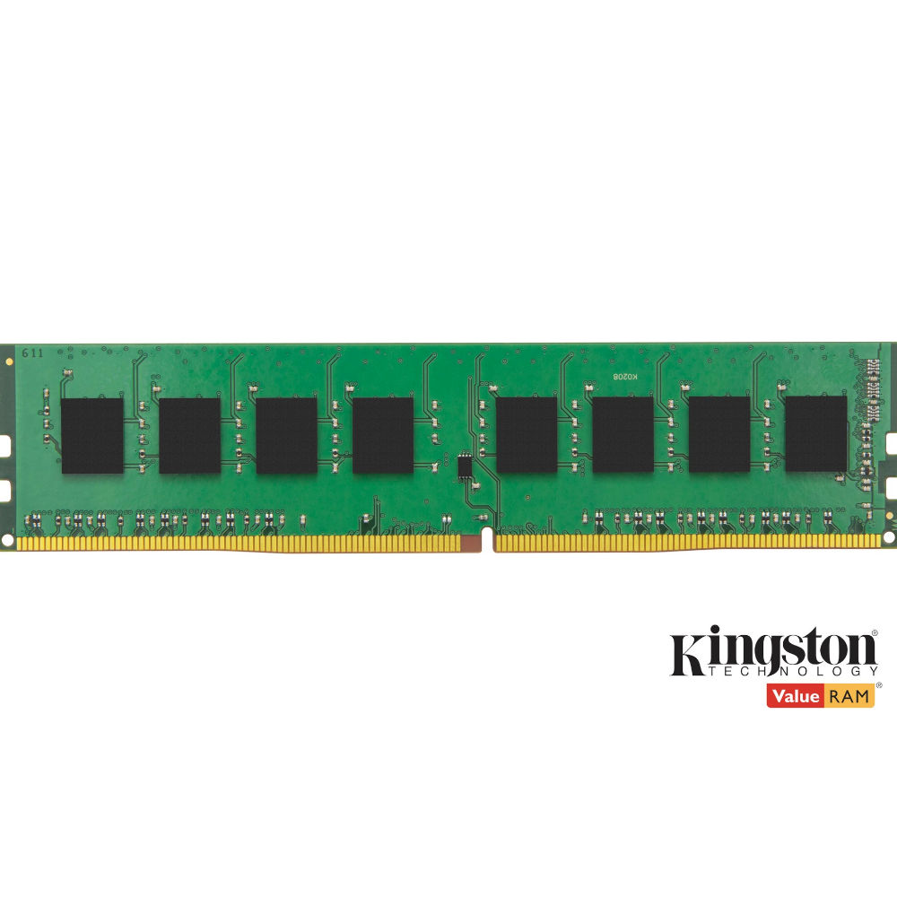 Memória RAM Desktop Kingston 8GB DDR4 3200MHz, PC4-25600, CL22 1.2V, UDIMM, 288-Pin, KVR32N22S6/8