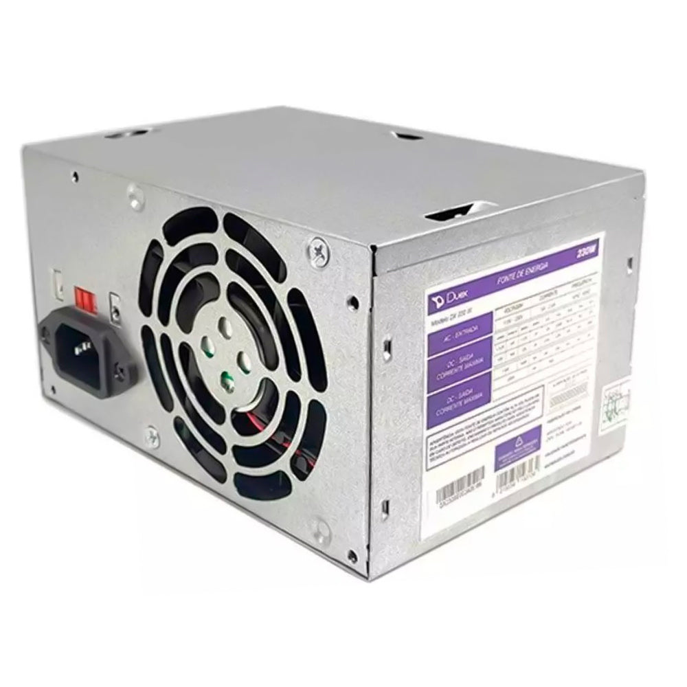 Fonte ATX 230W Duex DX230SEB, 230W, DX-230SEB
