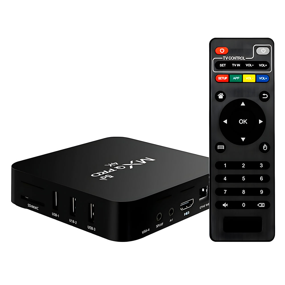 Receptor TV Box MXQ PRO 5G 4K, Quad-Core, CPU 64 Bits, Sistema Android - Preto