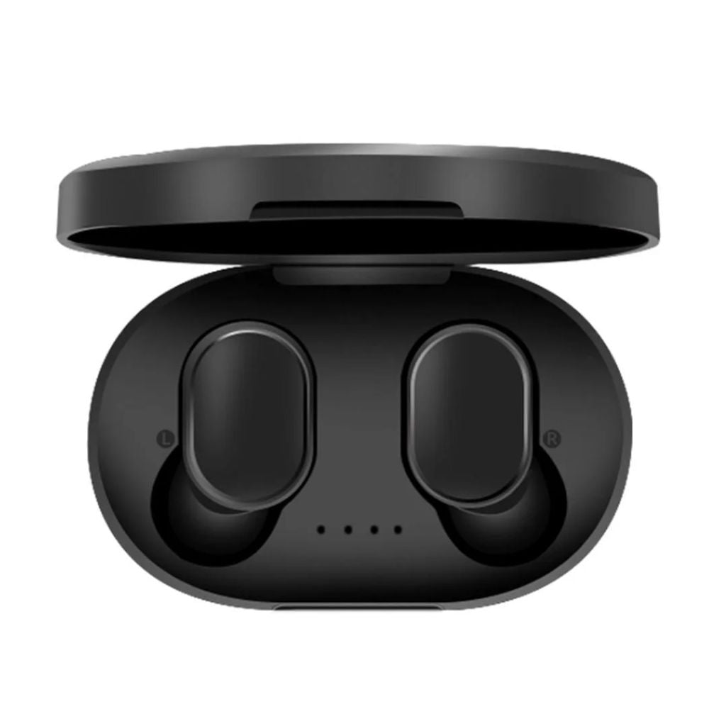 Fone de Ouvido E6S True Wireless Bluetooth 5.4, Estéreo, Até 3h de Reprodução, 10m Alcance, Case Recarregável, Preto