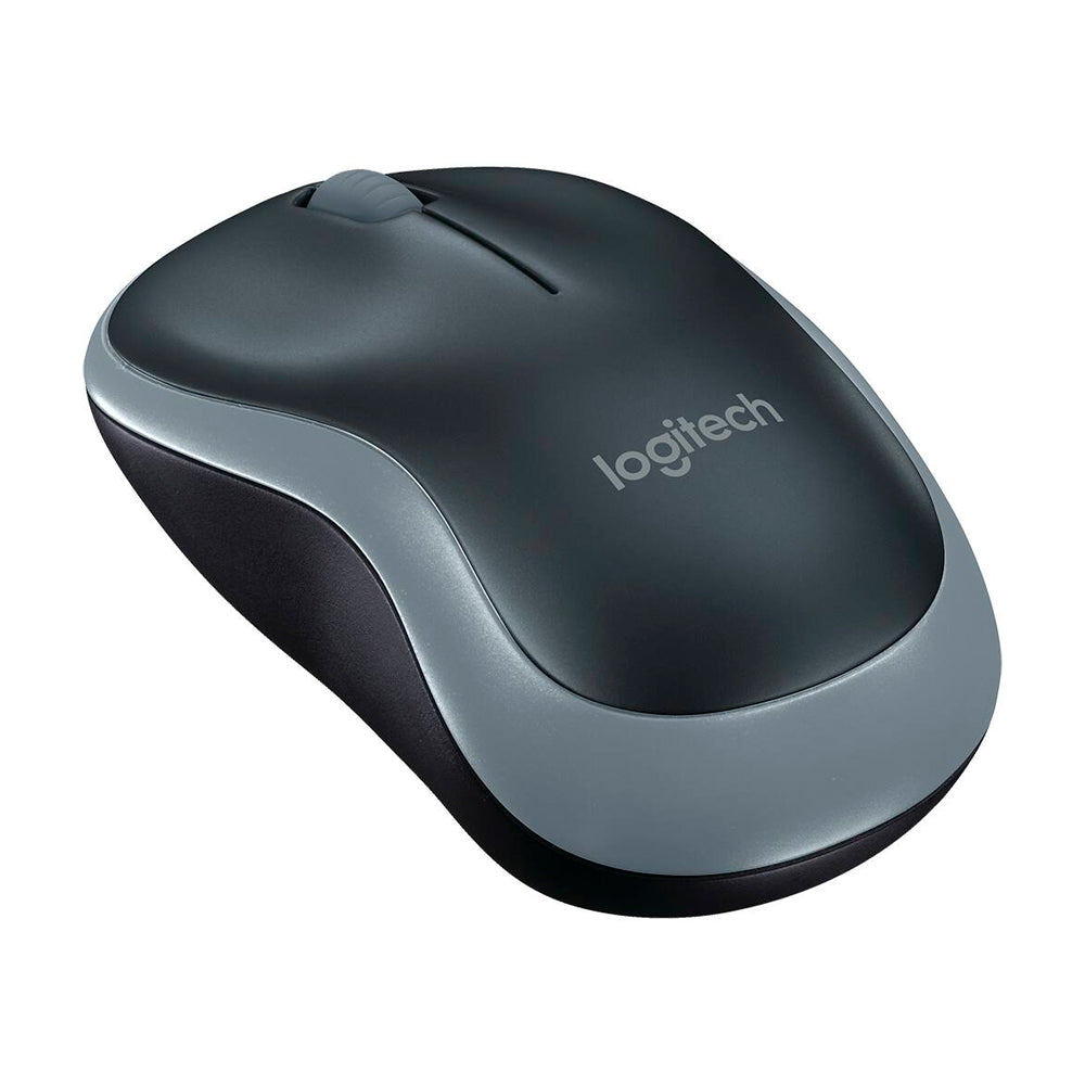 Mouse Óptico Sem Fio Logitech M185, Ambidestro, 1.000DPI, Compacto, 3 Botões, Cinza