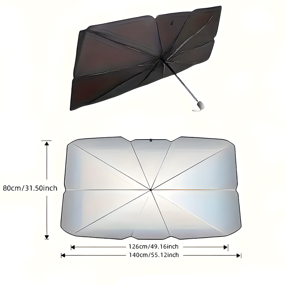 Cobertura Guarda Sol de Carro, Para-Brisa, Dobrável, Proteção UV, Preto