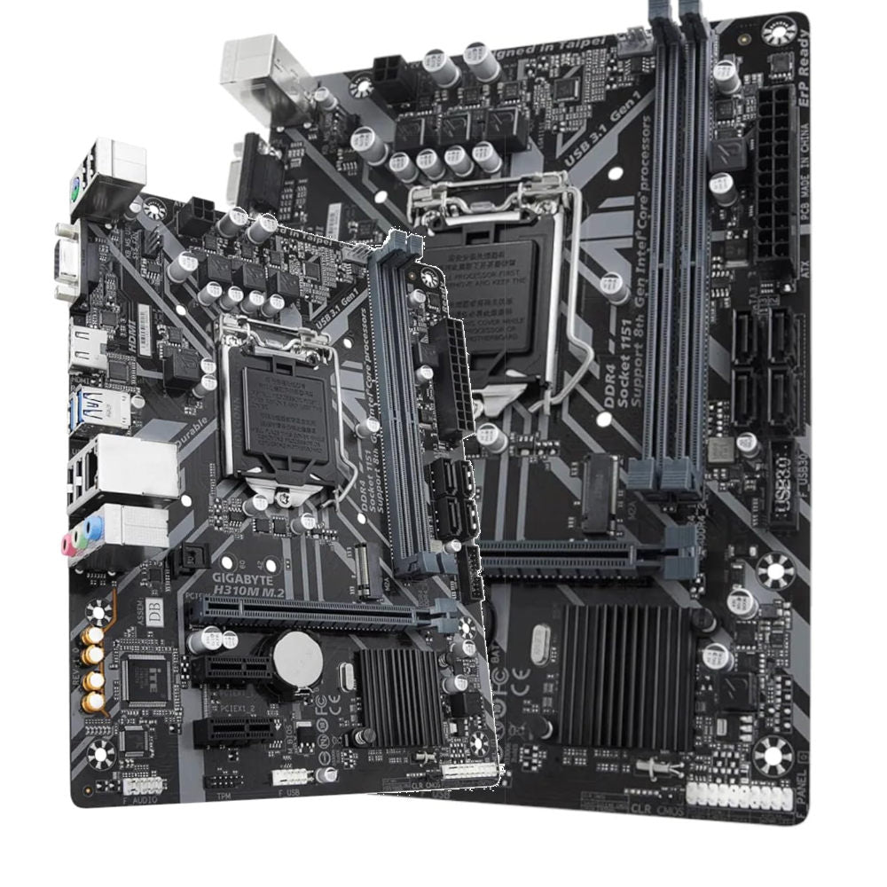 Placa-Mãe Gigabyte H310M M.2, Socket LGA 1151, DDR4, SATA 3, HDMI, USB 3.0/3.1 Gen1, Formato Micro ATX – OEM Sem Box