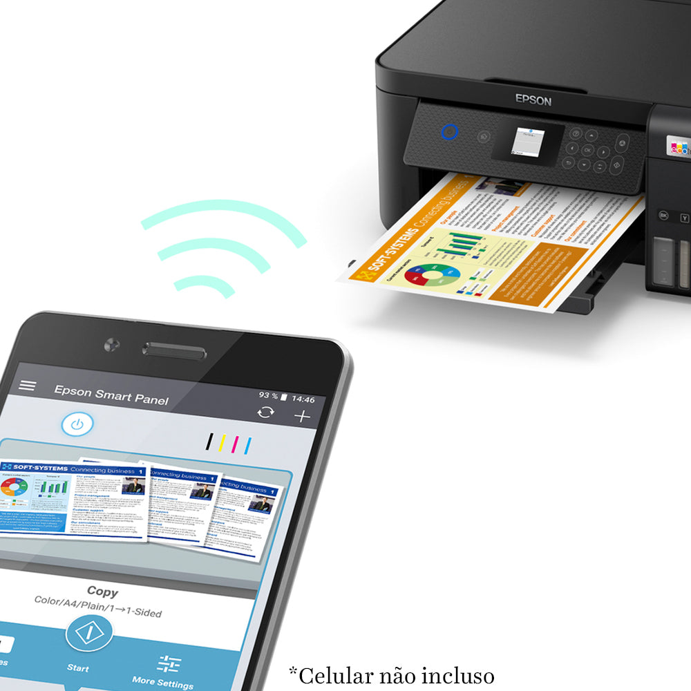 Multifuncional Epson EcoTank L4260, USB e Wi-Fi Direct, Impressora, Copiadora, Scanner, Frente e Verso Automático, Bivol