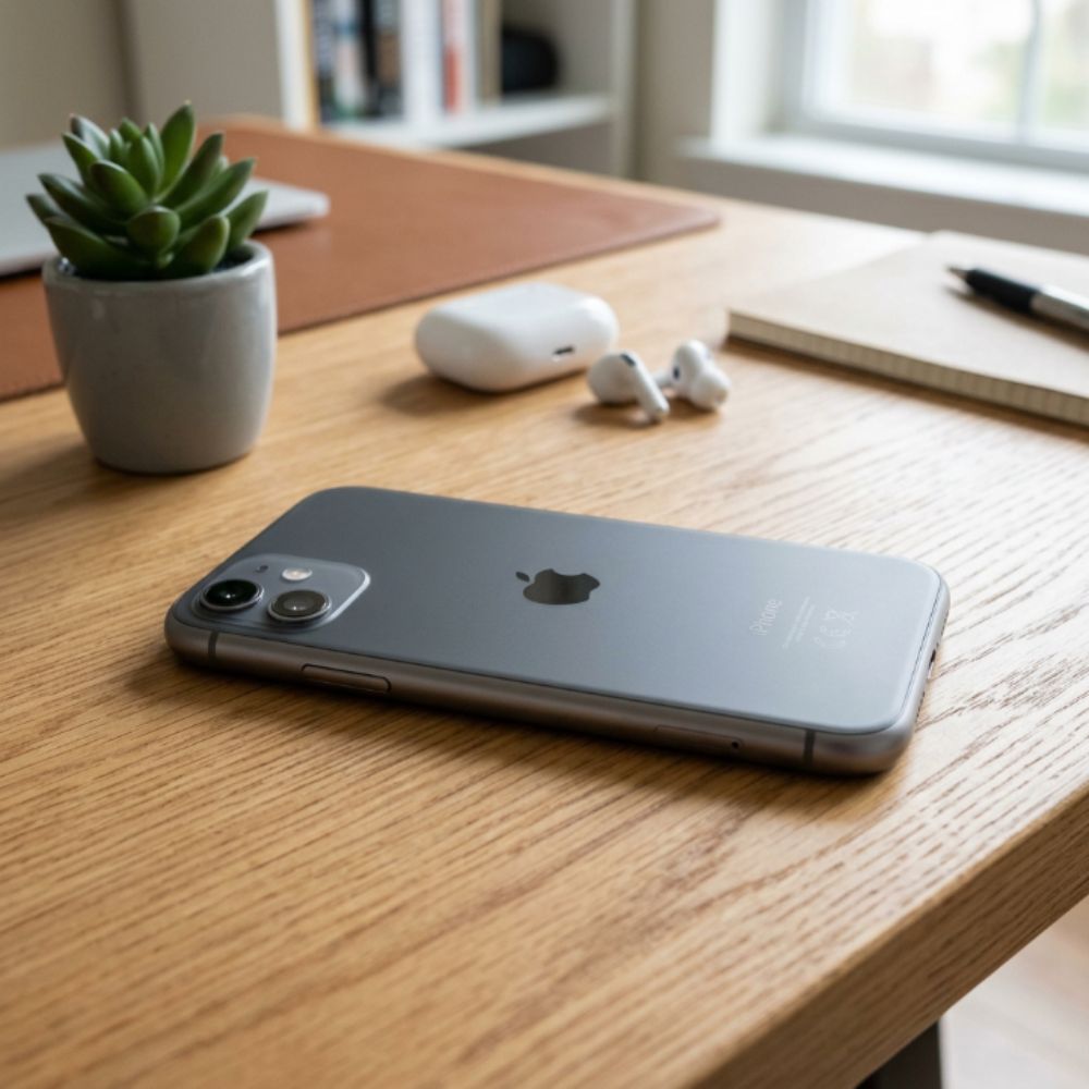 Iphone 11 Cinza 128GB Chip Fisico (Usado Bateria Nova )