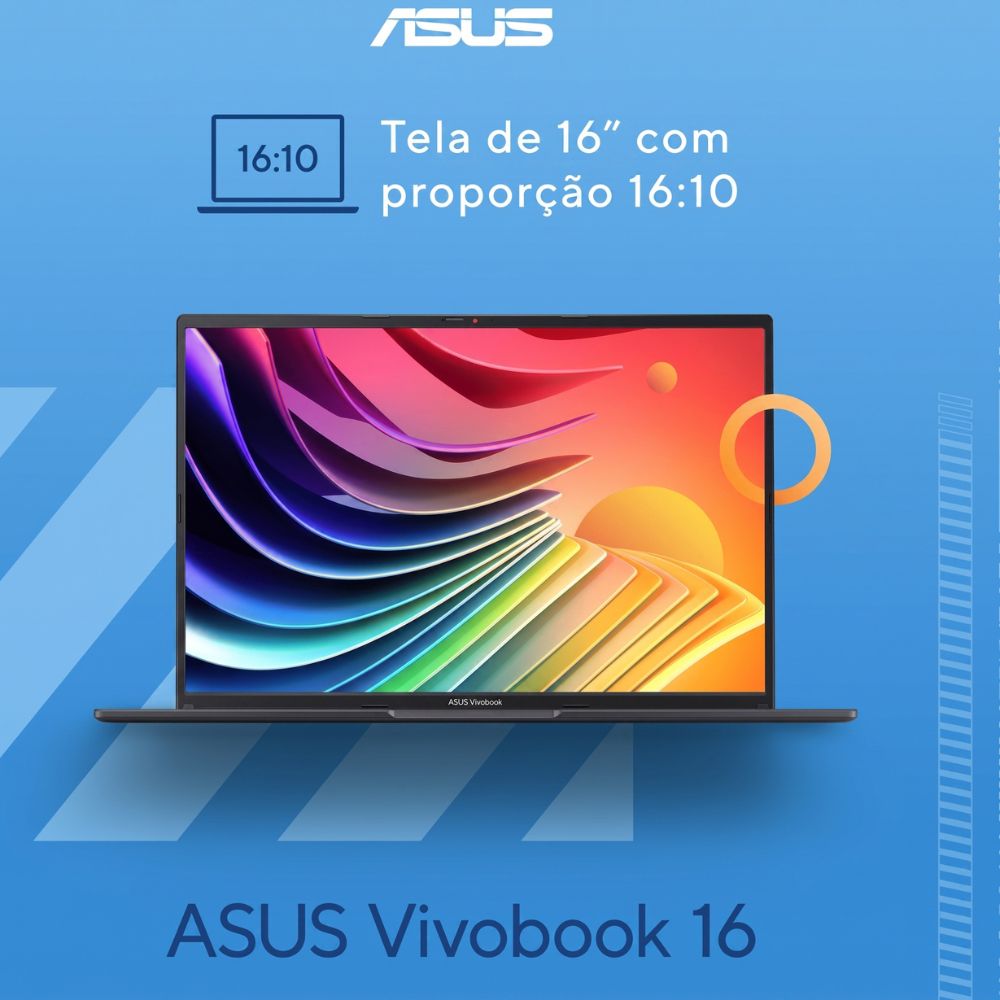 Notebook ASUS Vivobook 16 X1605VA Intel Core i7 1355U 8Gb Ram 512Gb SSD Linux KeepOS Tela 16” IPS FHD Silver - MB742