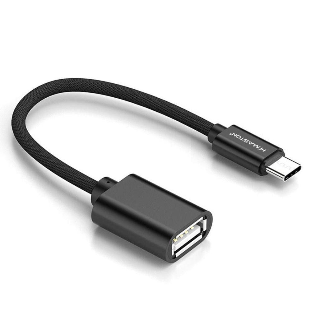 Adaptador OTG USB 3.0 e 2.0 (Fêmea) Para V8 (Macho) Carga e Dados, Victory - Preto