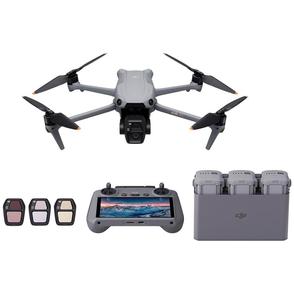 Drone DJI Air 3S Fly More Combo Controle com Tela DJI RC 2 - Versão Nacional