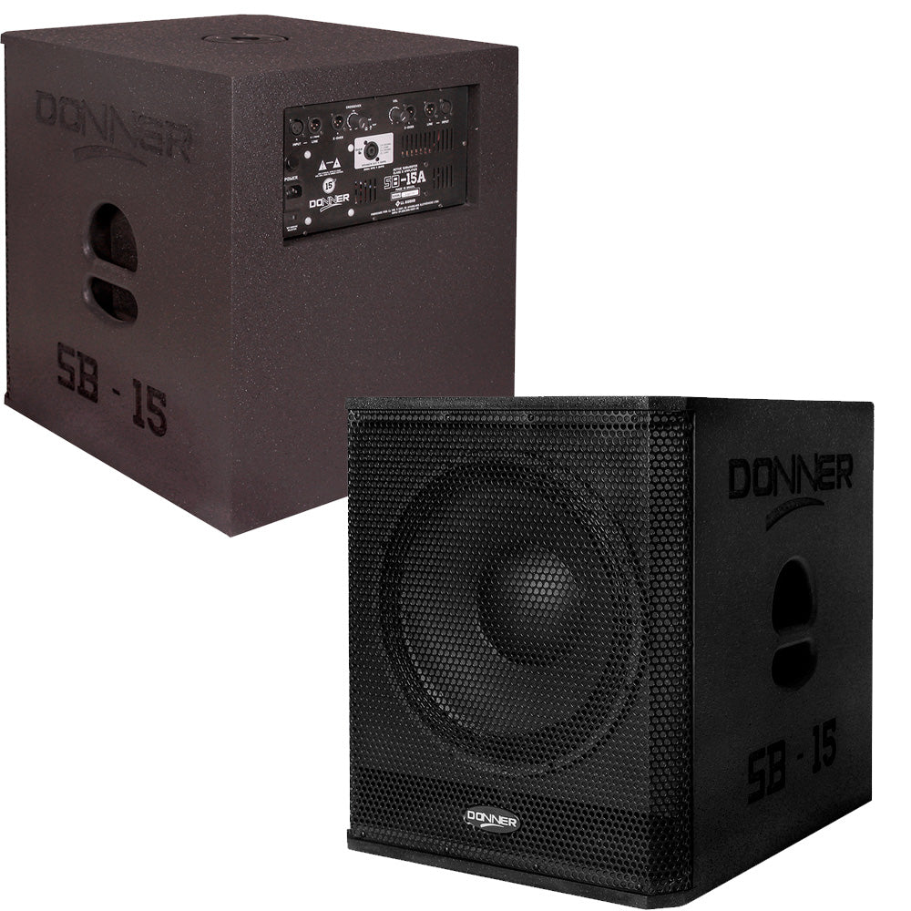 Subwoofer Ativo 15" LL Audio SB15A, 625W RMS, Classe D, Bass Reflex, Bivolt - Donner