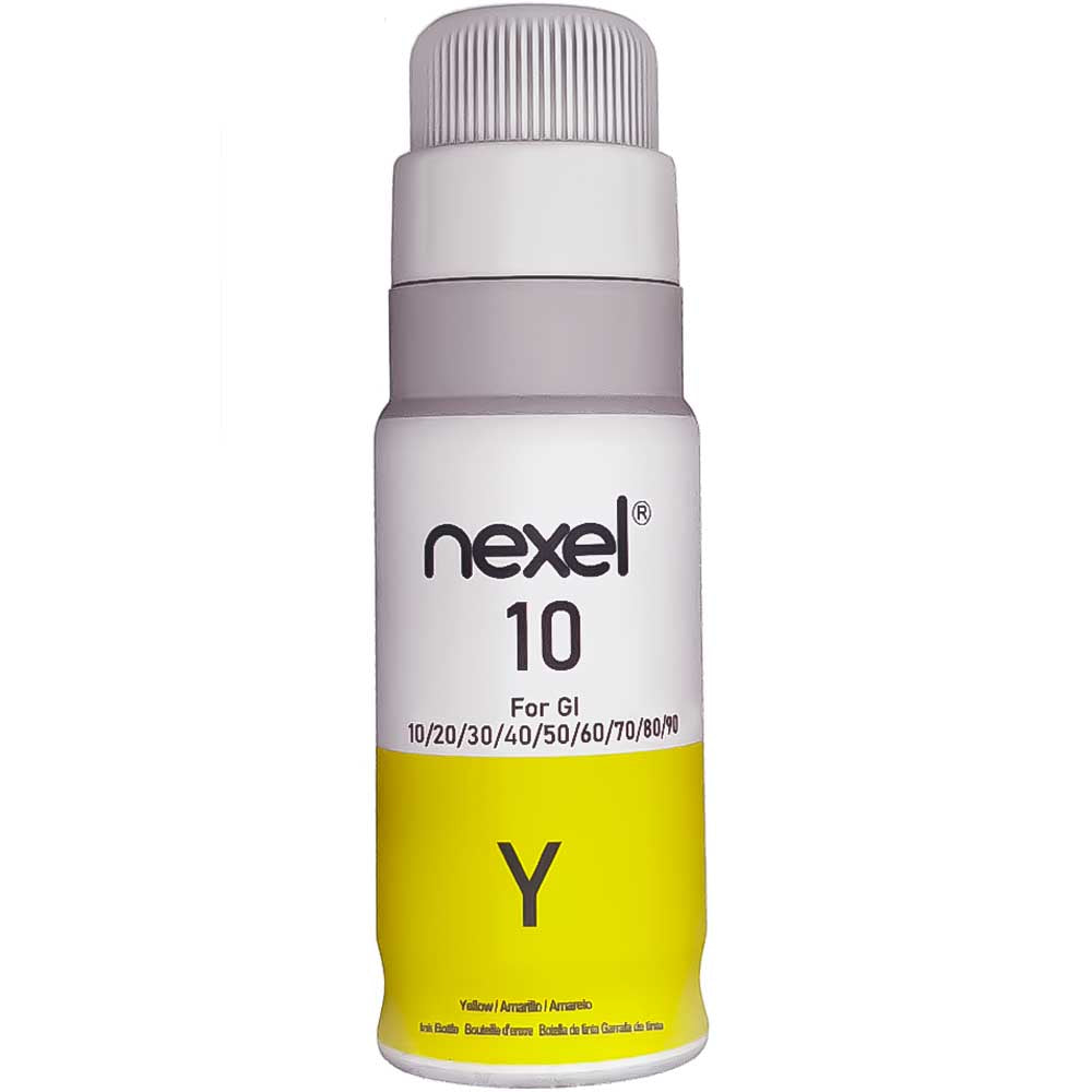 Refil De Tinta Compativel Canon Nexel Amarelo Y10 G5010/ G5070/ G6050/ G6060 70Ml