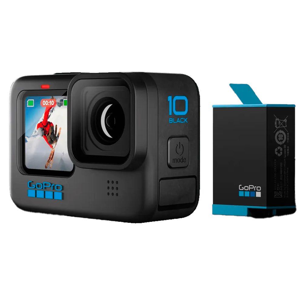 Câmera GoPro HERO10 Black, Vídeos 5.3K 60, Fotos 23MP, Chip GP2, HyperSmooth 4.0, Live Streaming 1080p, Conexão Nuvem