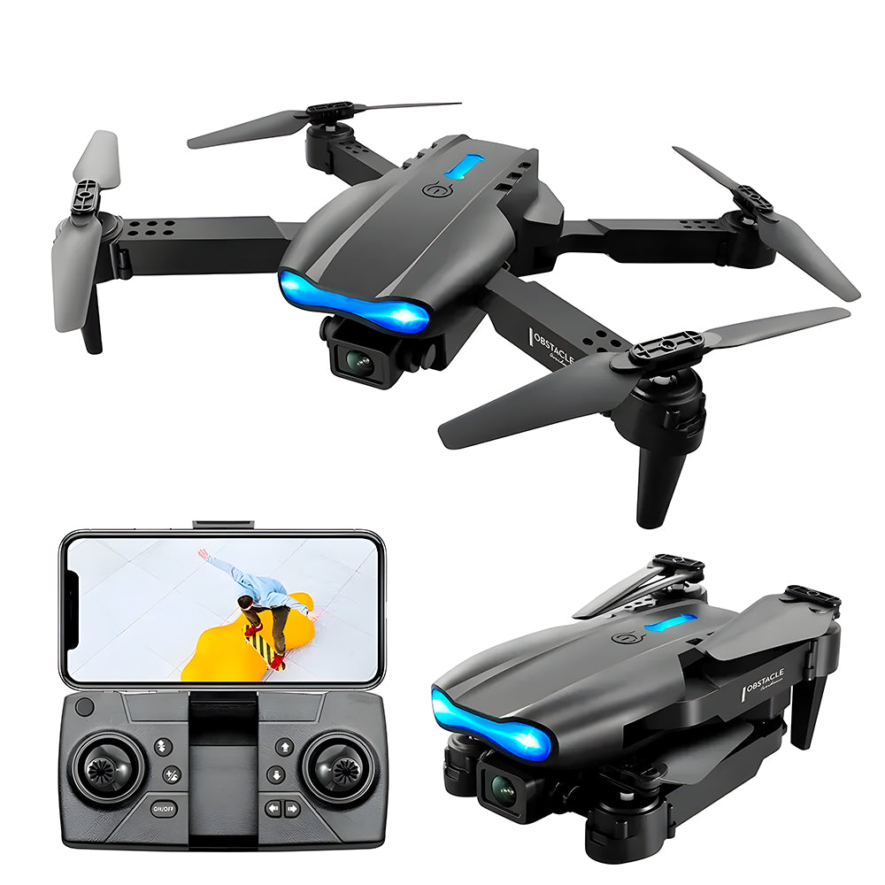 Drone E99 - Pro, Com Câmera HD, Quadricóptero, FPV, Wi-Fi HD - Preto