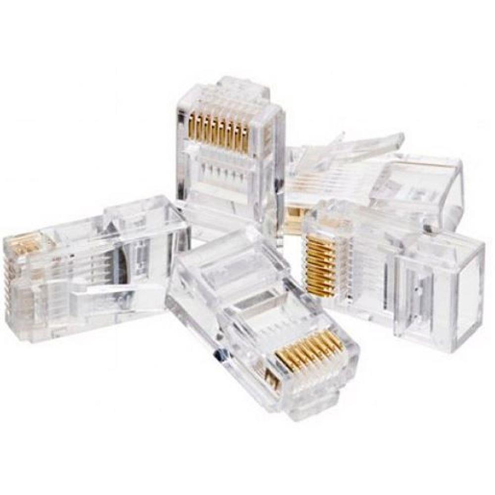 Plug Conector Modular RJ-45 8 Vias Cat5