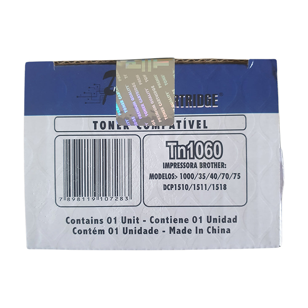 Cartucho Toner Compatível Brother TN1060/TN1000 | DCP1602 DCP1512 DCP1617NW HL1112 HL1202 HL1212W | Premium 1k