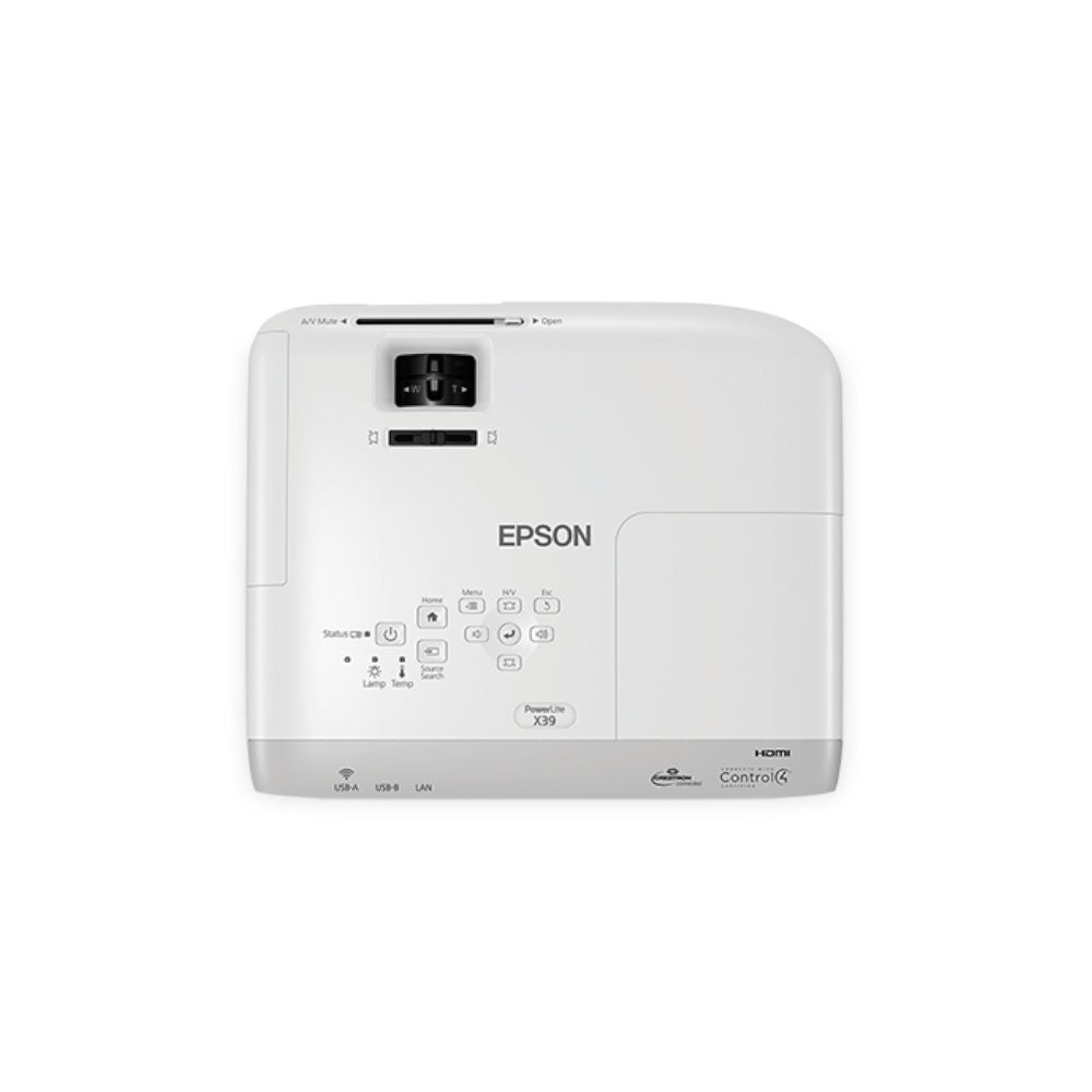 Projetor Epson PowerLite X39, XGA 1024x768, 3500 Lumens, HDMI, 3LCD, 15.000h Lâmpada, Contraste 15.000:1, Seminovo