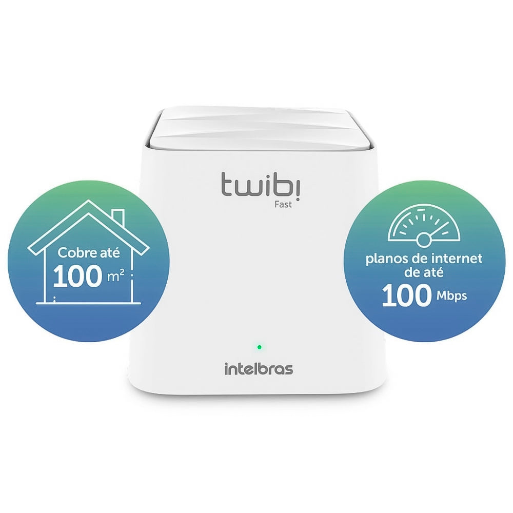 Roteador Wi-Fi Mesh Intelbras Twibi Fast, Com Uma Unidade - Branco