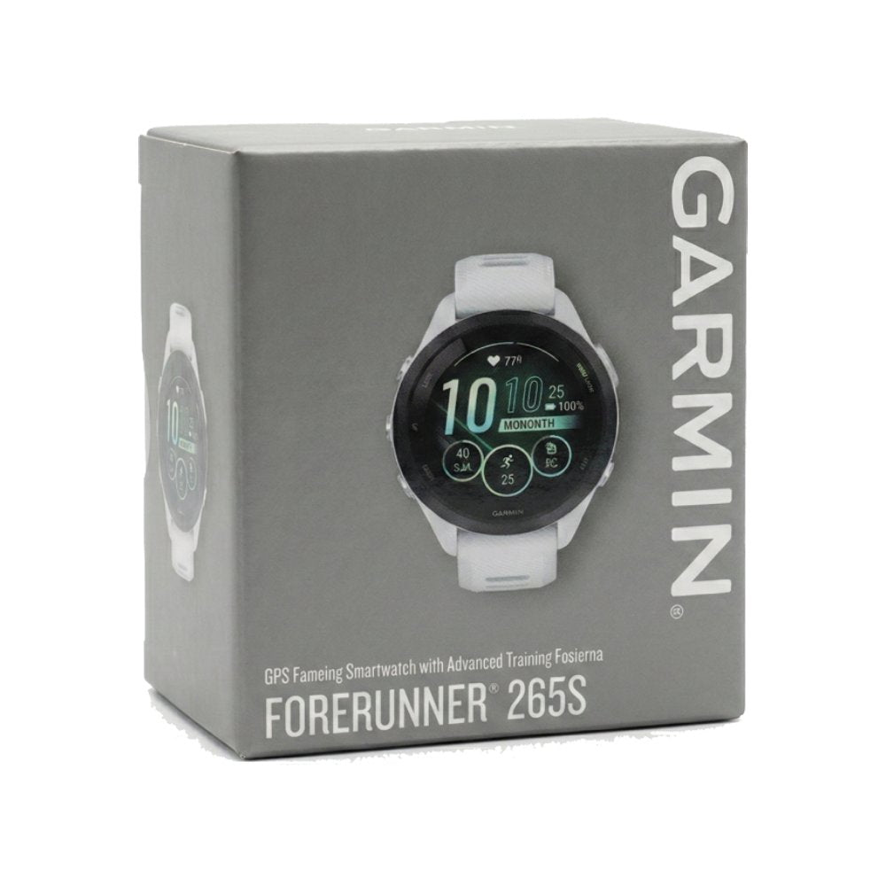Smartwatch Garmin Forerunner 265S 42mm AMOLED GPS Wi-Fi Bluetooth, Cinza Claro/Verde Água