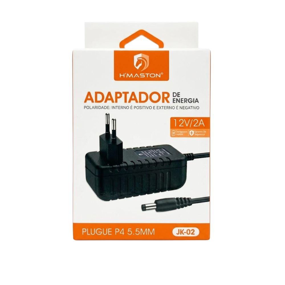 Fonte De Alimentação Bivolt 12v 2a Plugue P4 5.5mm, Hmaston