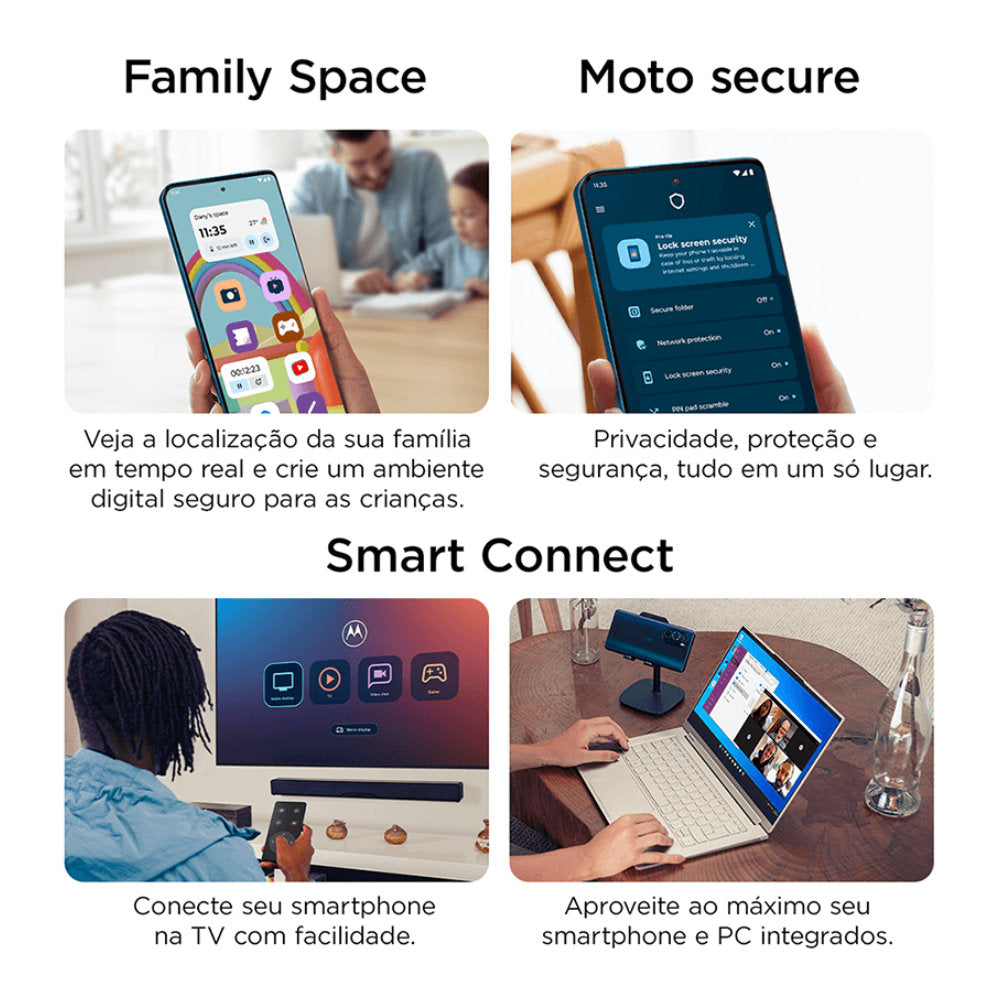 Smartphone Motorola Moto g75 5G 256GB 16GB (8GB RAM + 8GB RAM Boost) 50MP Sony Lytia 600 Camera Moto AI - Azul