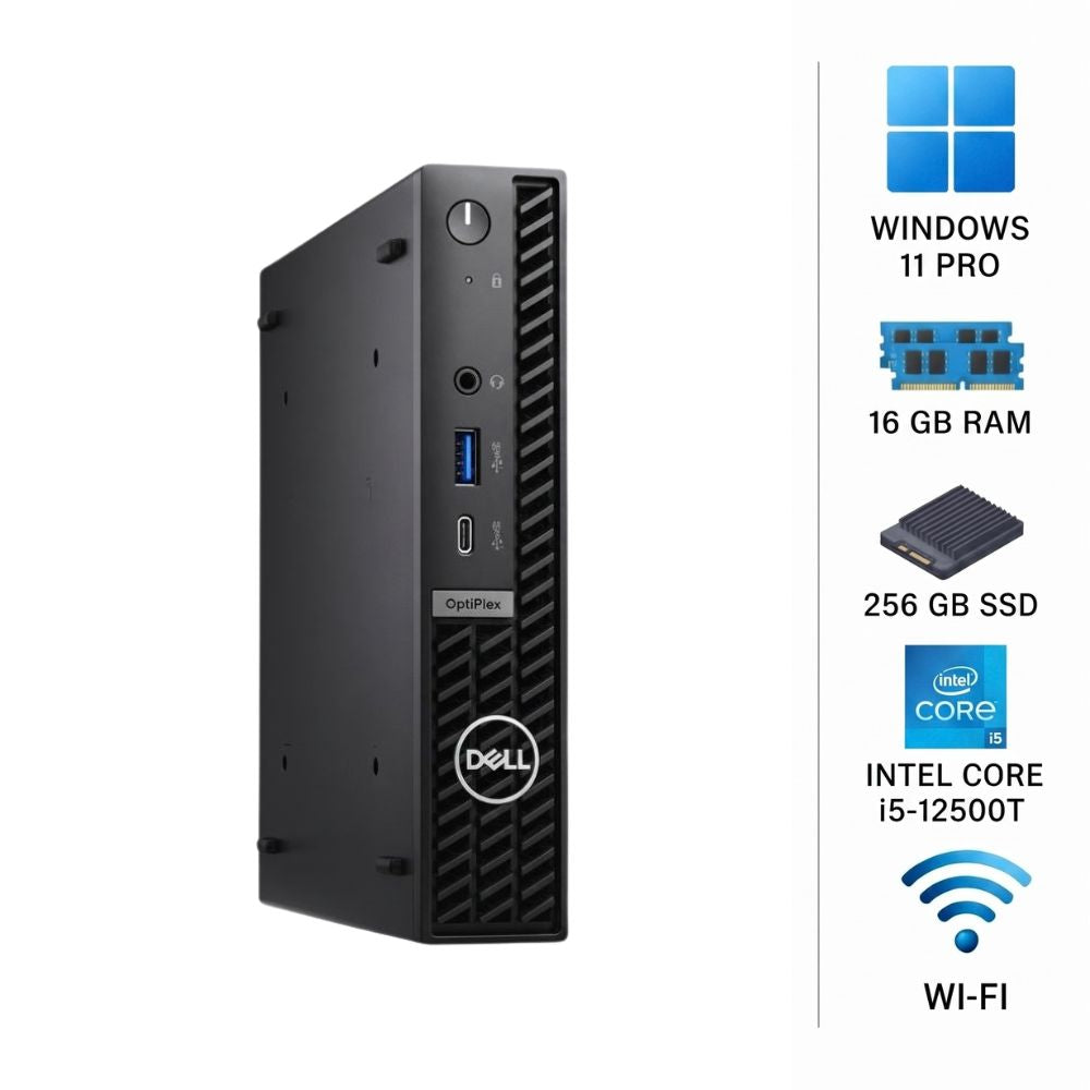 Mini Computador Dell Optiplex Micro 7020 , Intel Core  i5-12500T  16 GB RAM 256GB SSD + Teclado e Mouse, Windows 11 Pro