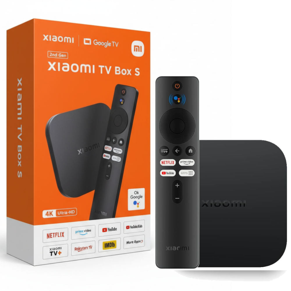 Xiaomi TV Box S 2ª Geração, 4K Ultra HD, HDR10+ Dolby Vision, Quad-Core 2GB RAM 8GB ROM, Bluetooth 5.2, HDMI 2.1, Preto