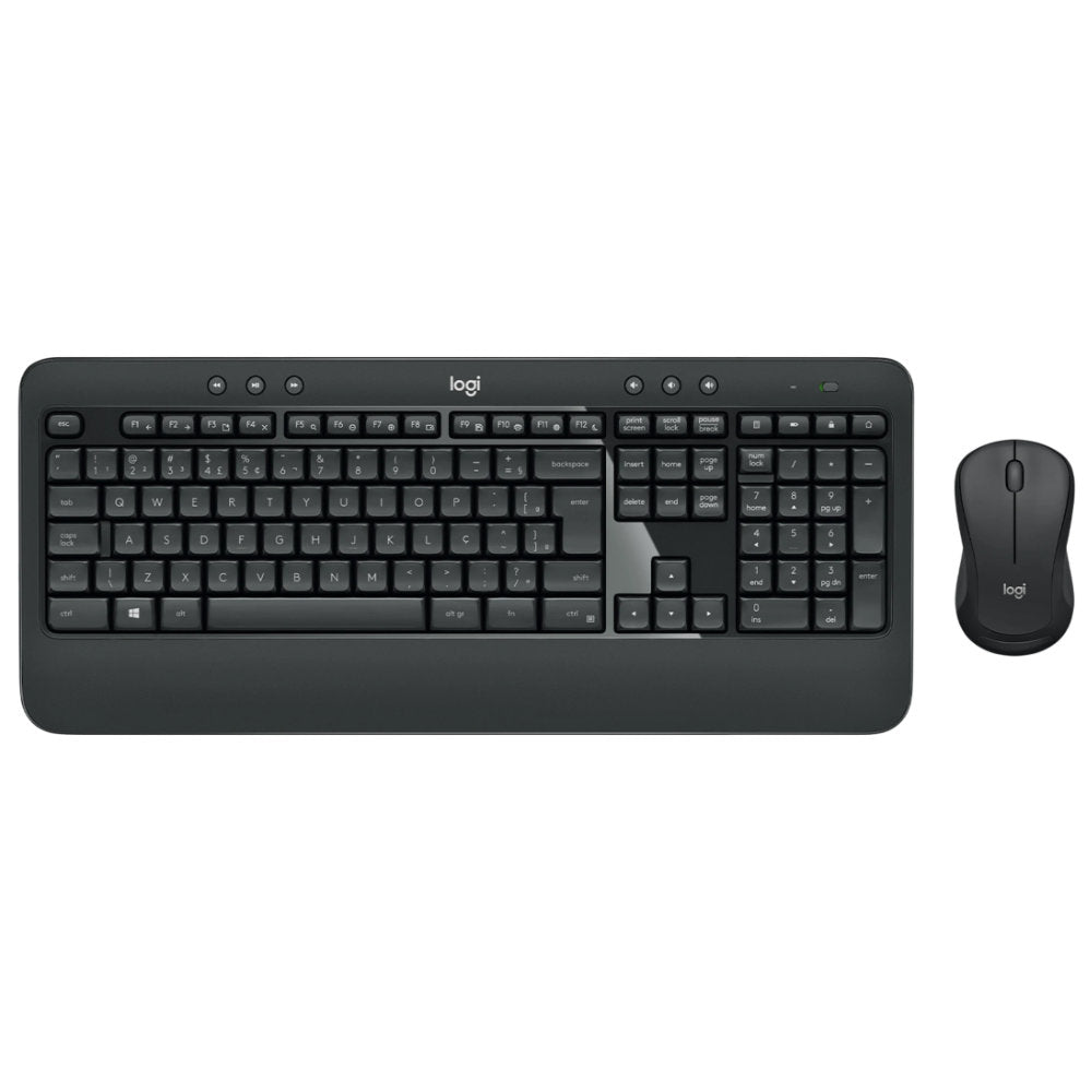Kit Teclado e Mouse Sem Fio Logitech MK540 Advanced, USB Nano, ABNT2, Mouse Óptico Ambidestro, 2.4 GHz, C/ Pilhas, Preto