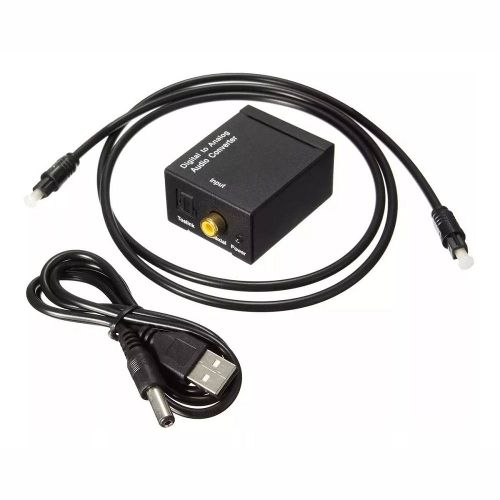 Conversor De Áudio Coaxial Ou Toslink Digital Para Rca Ecooda Ex2719