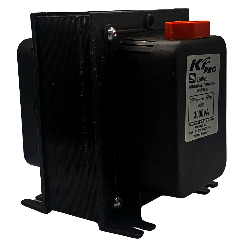 Autotransformador KF, Bivolt 110/220V, 3.000VA, Pro, Preto -TRF0914