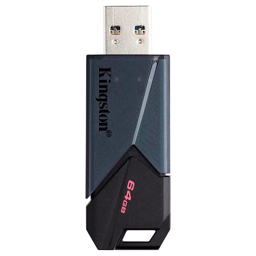 Pen Drive Kingston DataTraveler Exodia Onyx 64GB USB 3.2 Gen1, Preto Fosco, Tampa Deslizante - DTXON/64GB