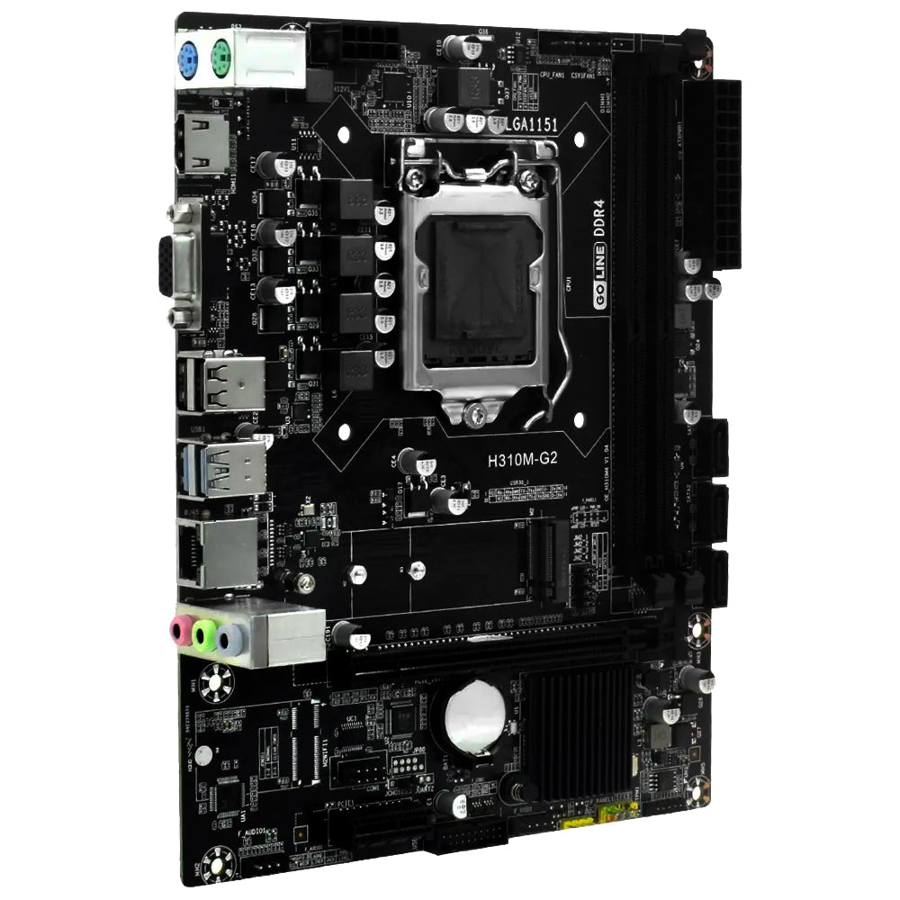 Placa Mãe GoLine GL-H310M-G2 LGA 1151 Micro-ATX DDR4 M.2 HDMI VGA USB 3.0 Ethernet Gigabit LAN 8ª/9ª Geração