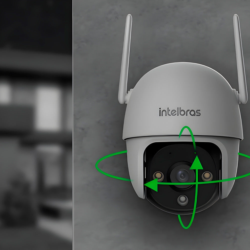 Câmera de Segurança Intelbras IP, iM7 S Full Color, Wi-Fi, Full HD, Visão 360 Graus, Mini Sped Dome, Branca