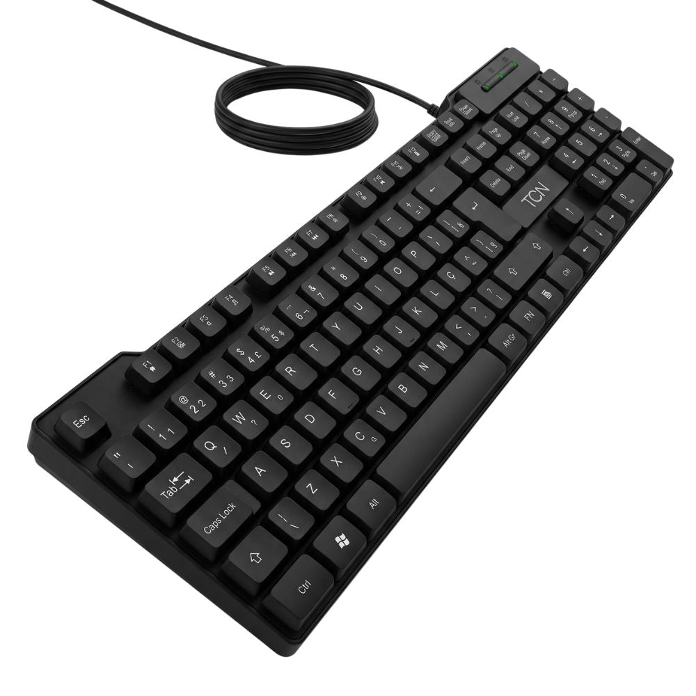 Teclado USB Slim, Plug and Play TCN, ABNT2, 107 Teclas