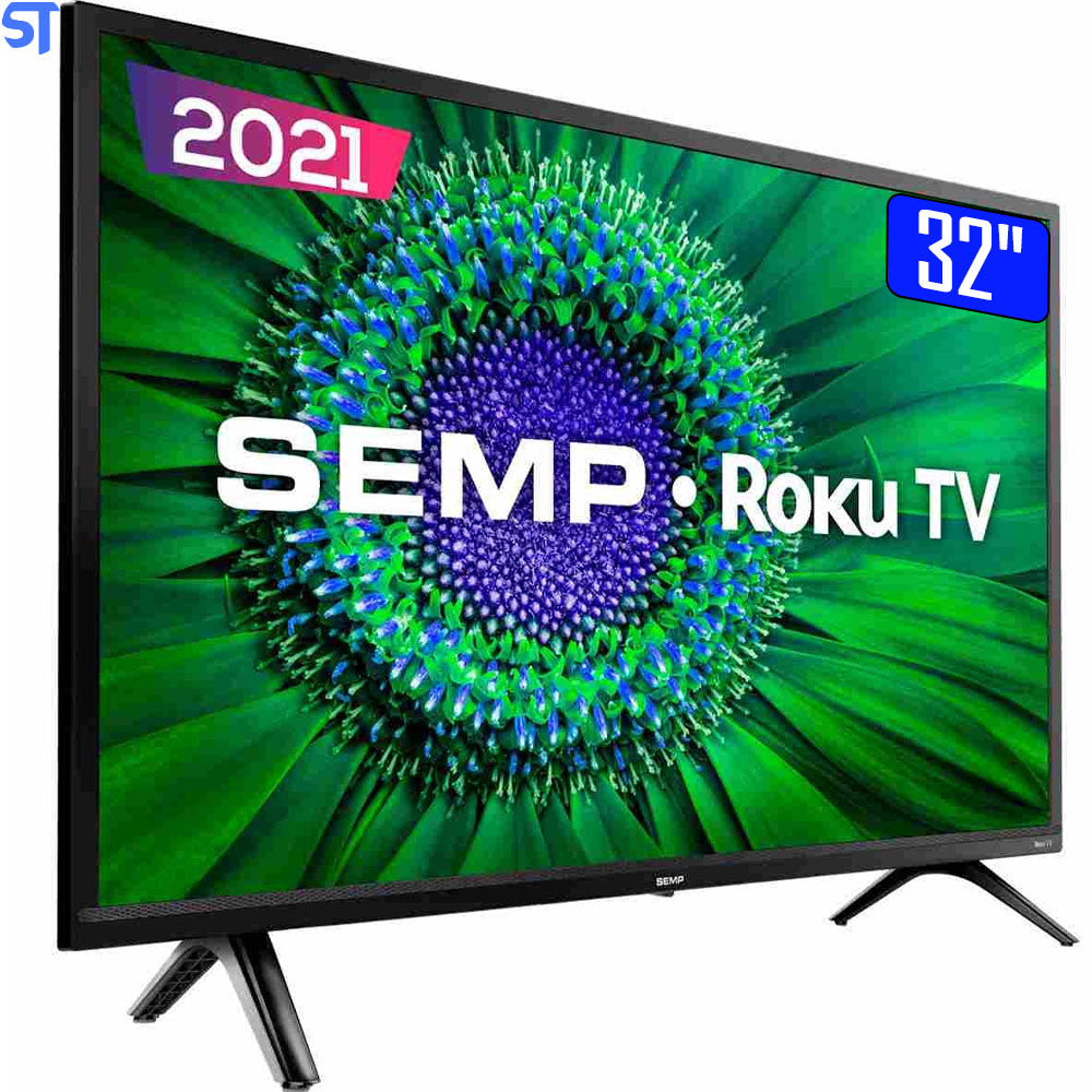 Smart TV Semp LED 32" HD Wi-Fi Dual Band WideScreen 60Hz Roku TV 32R5500