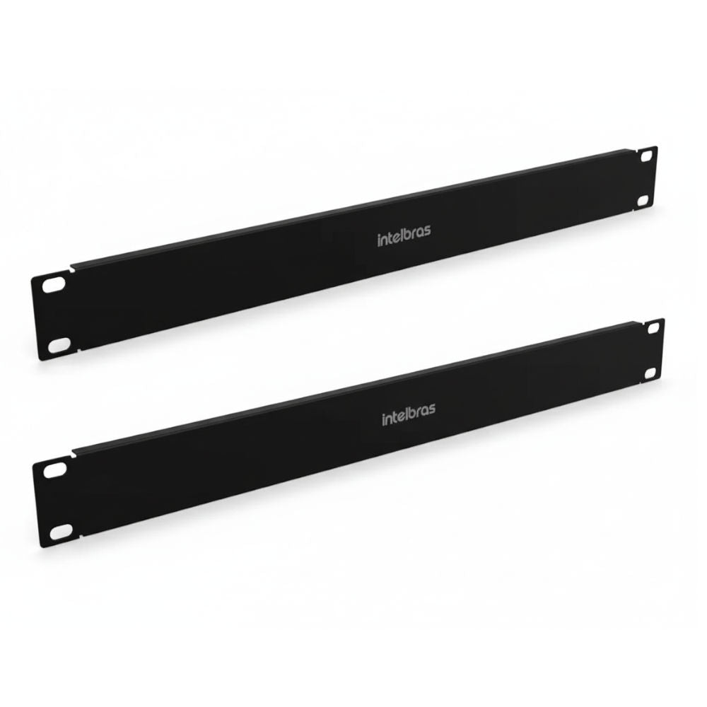 Frente Falsa Intelbras FF1U, 1U para Rack 19", Aço SAE 1008 1.2mm, Medidas 488×44×10mm – Preto