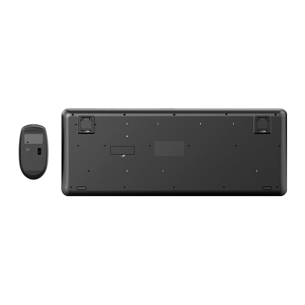 Kit Teclado Membrana, Padrão ABNT2 e Mouse Sem Fio 1.200 DPI Lecoo KW202 - Preto