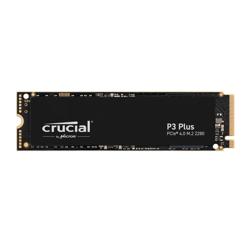 SSD Crucial P3 Plus 500GB NVMe, PCIe 4.0 x4, M.2 2280, Leitura 4700MB/s, Gravação 1900MB/s, 3D NAND TLC