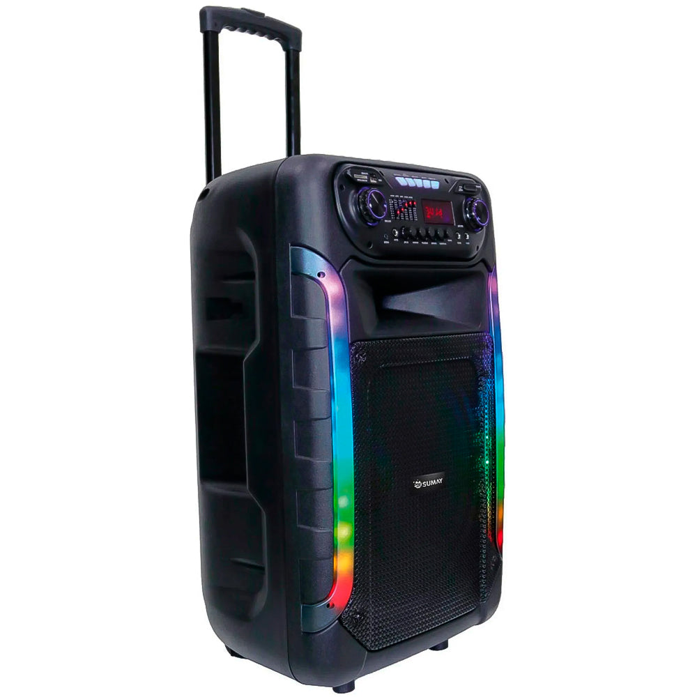 Caixa De Som Portátil 1200W RMS, Bluetooth, Função TWS, Sumay Power X Sm-CAP37, Bivolt