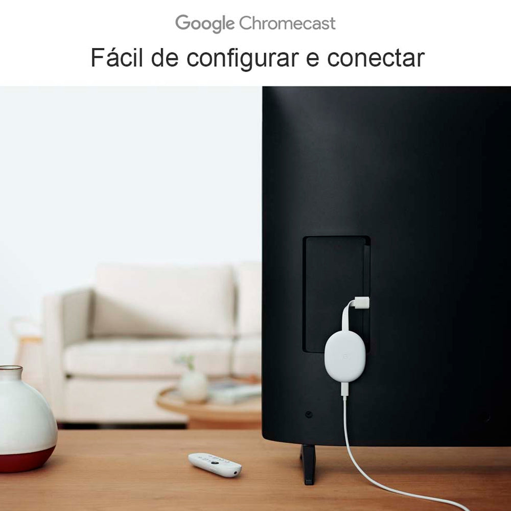 Chromecast Google TV GA03131, HD, Bluetooth, HDMI, USB Tipo-C, Branco