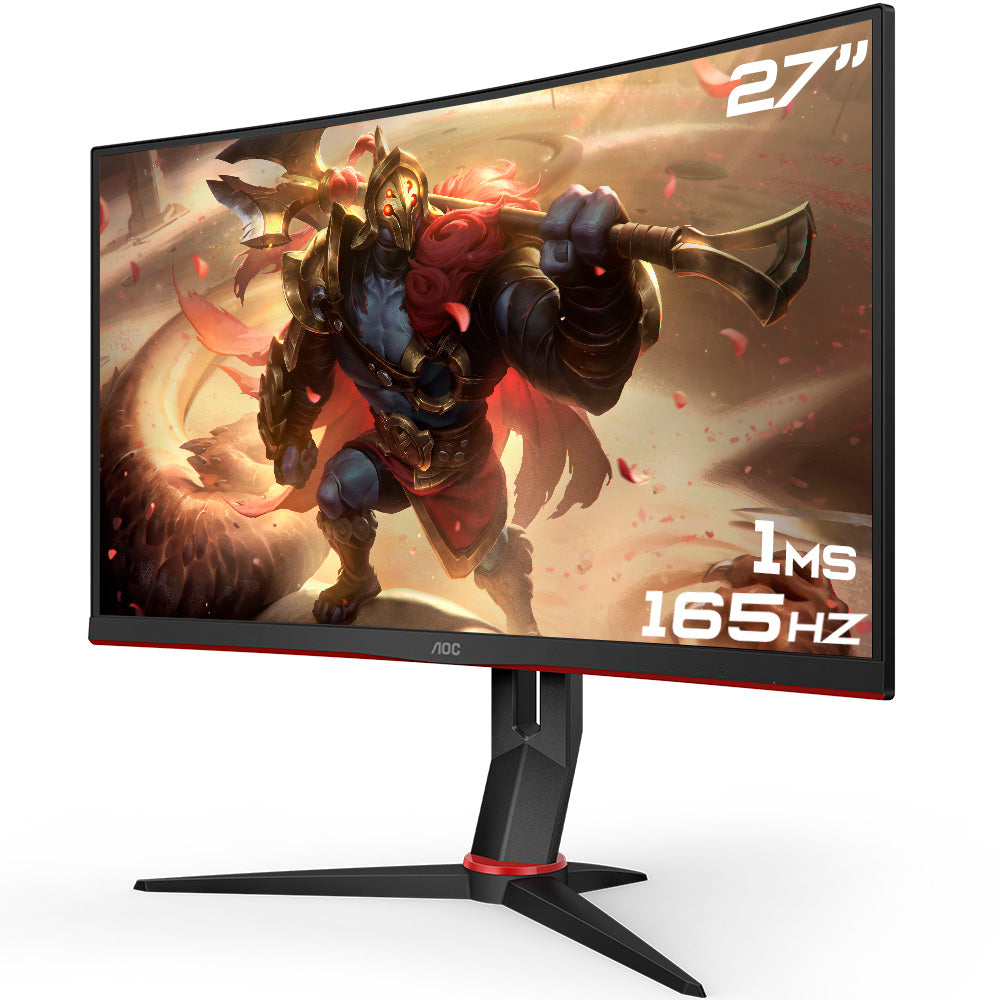 Monitor Gamer AOC 27", 165Hz, Full HD, 1ms, DisplayPort, HDMI e VGA, Ajuste de Altura - 27G2S/BK