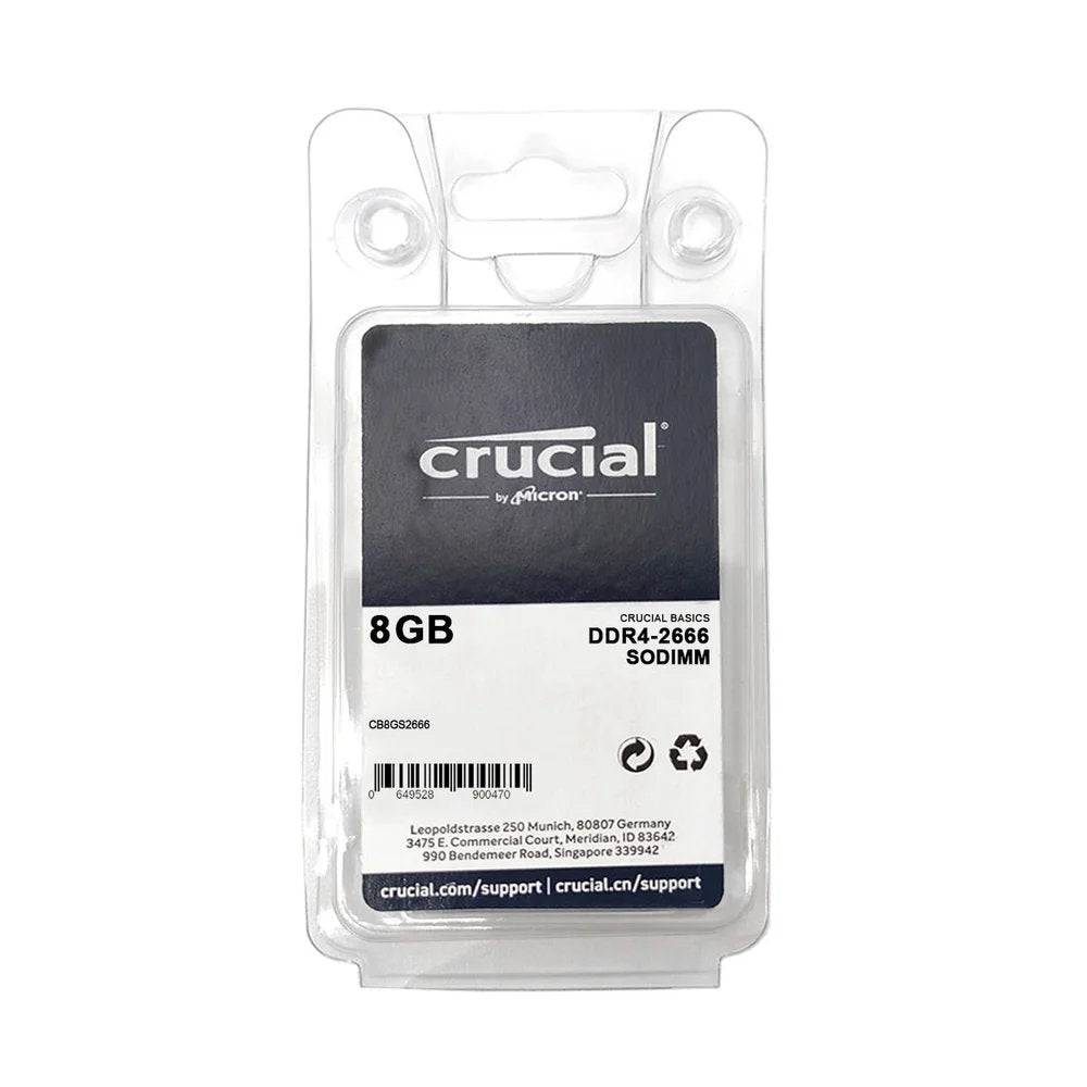 Memória RAM Notebook Crucial Basics 8GB DDR4 2666MHz CL19 1.2V - CB8GS2666