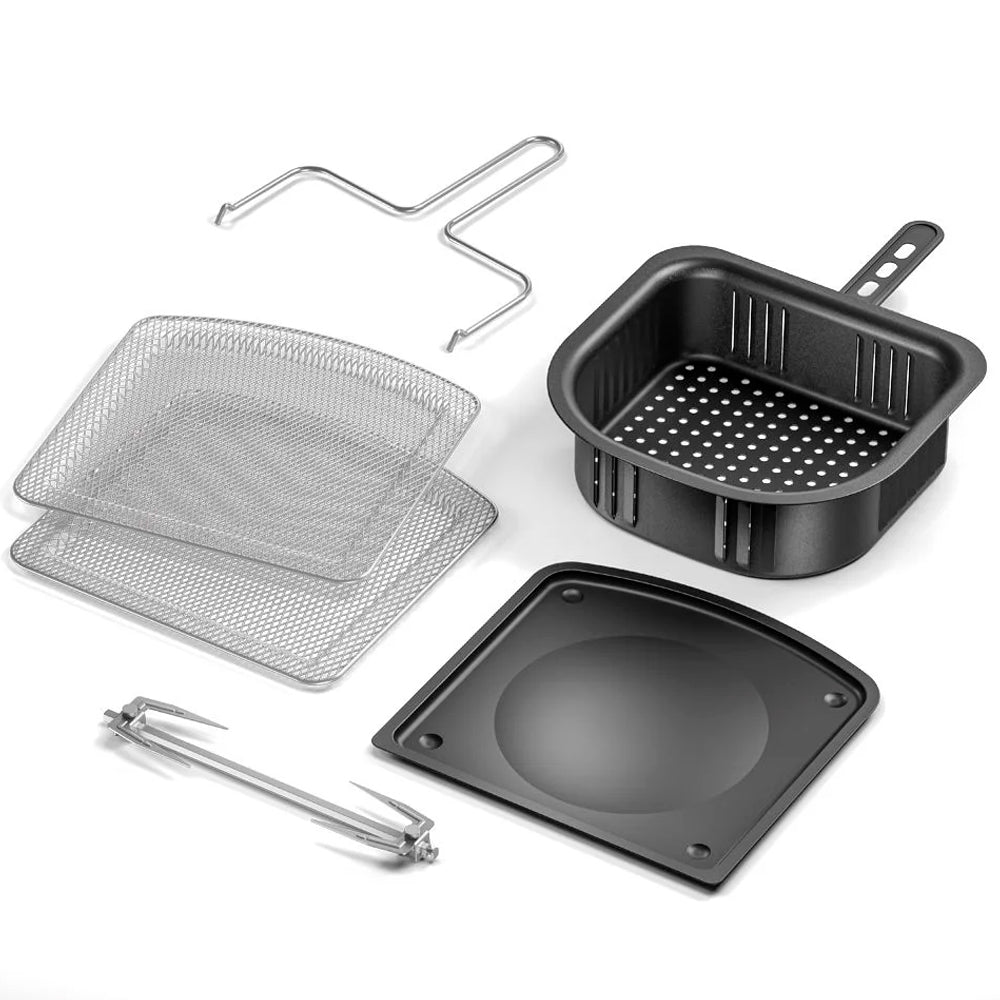 Airfryer Elétrica Forno Oven 12L, Electrolux EAF90 Digital, Receita Programada 2 Bandejas Espeto Giratório 1700W Grafite