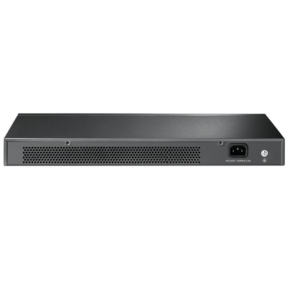 Switch TP-Link TL-SG1024 Gigabit (10/100/1000 Mbps) 24 Portas RJ45, Rack Aço, 48Gbps, Fanless, V14.0, Preto