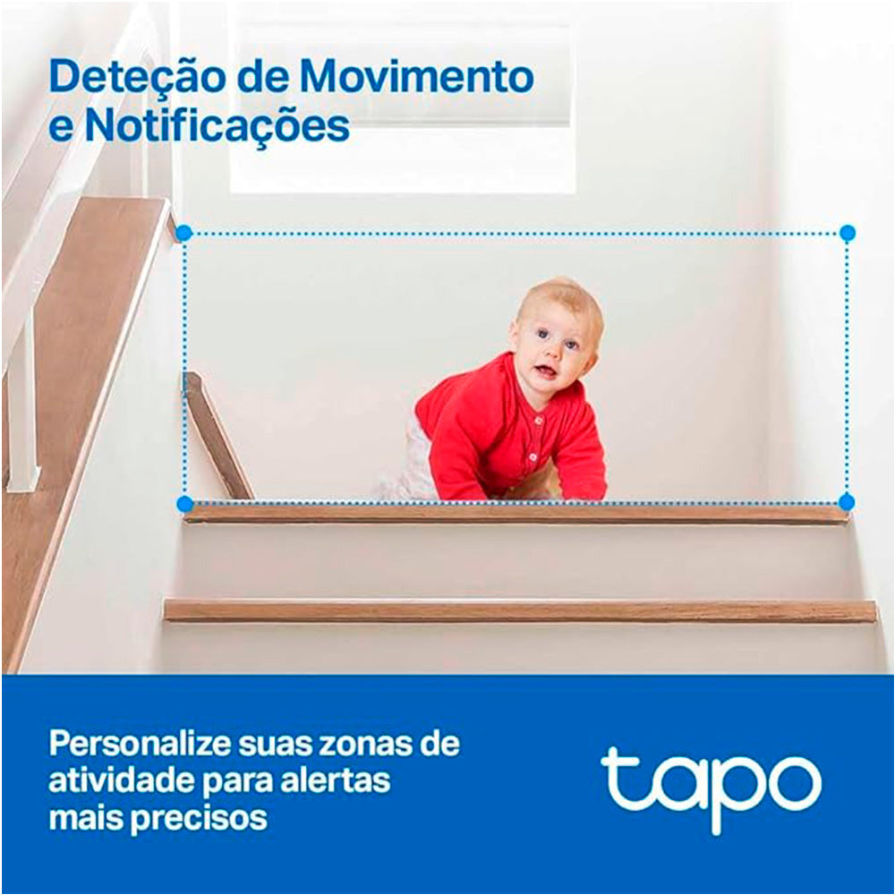 Câmera De Segurança Tp-Link Tapo C200 Wi-Fi Interna 360º 1080p Full HD Bivolt