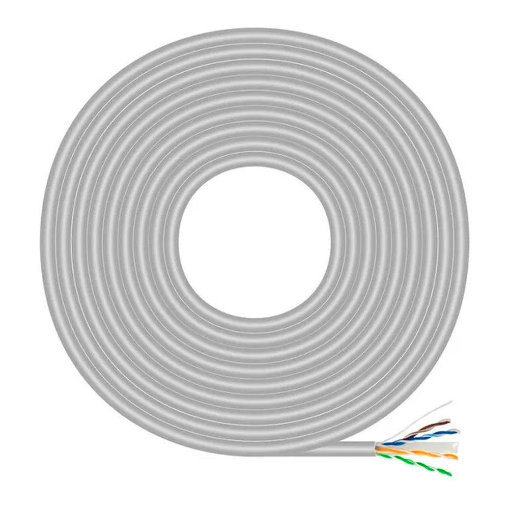Caixa Cabo de Rede 305 Metros, Impact Giga UTP CAT6 IG6CCZ 4P Intelbras, 100% Cobre - Cinza
