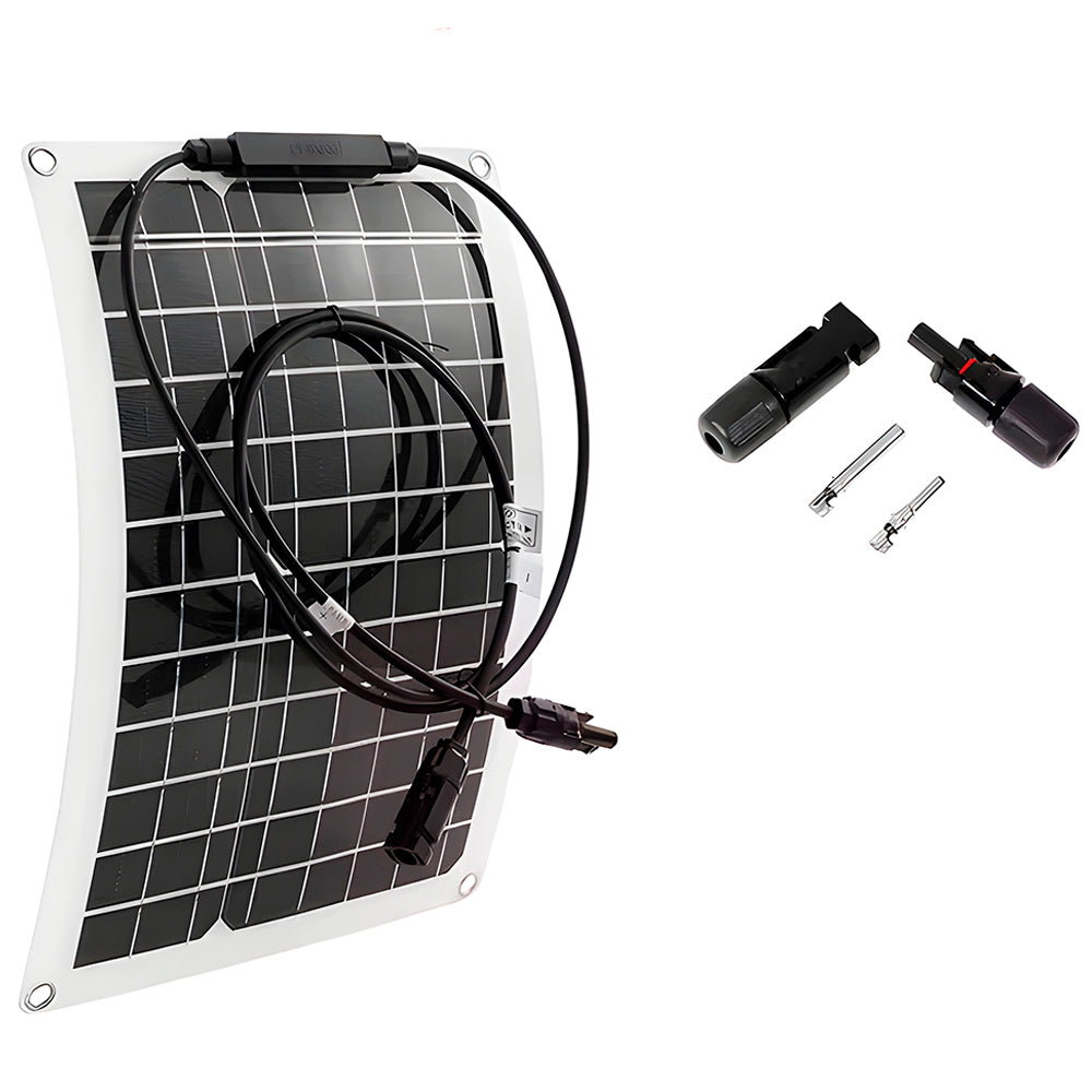 Paínel Solar Fotovoltaico Flexivel e Leve 300W, 38cm x 28cm