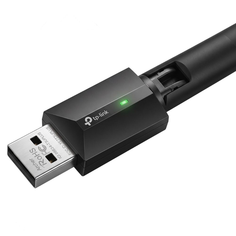 Adaptador AC1300 TP-Link USB Archer T3U Plus Dual Band 3.0 Com Antena de Alto Ganho de 2,4 GHz/5 GHz MU-MIMO