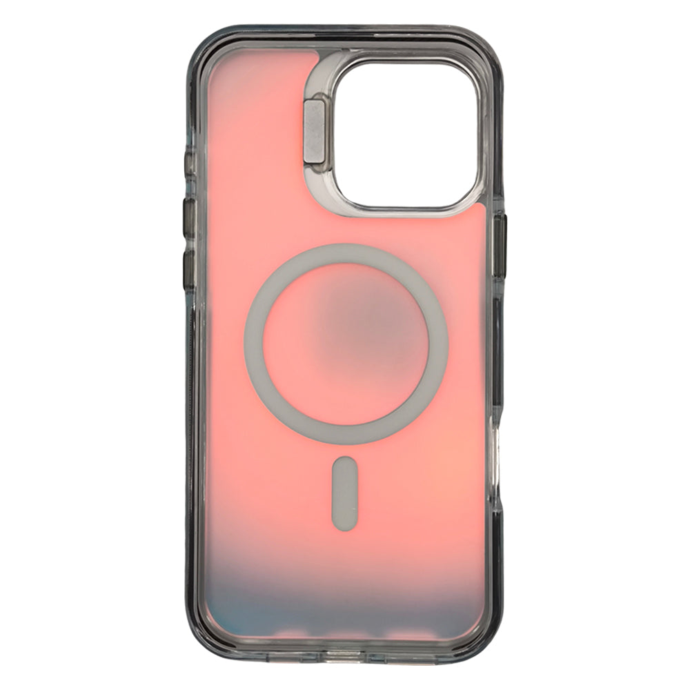 Capa Holográfica, Com Suporte Para Carregamento Magnético, Para iPhone 16 Pro Max